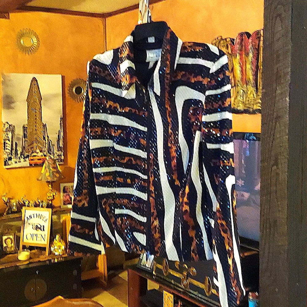 Joseph Ribhoff Animal Print Dress Jacket - Picture 2 of 4